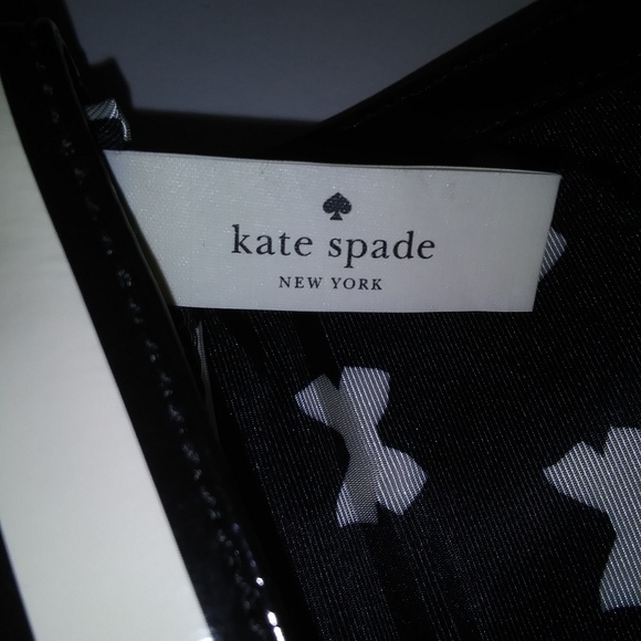 Kate Spade Black & White Stripe Clutch Bag - Picture 7 of 8